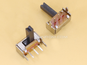 Slide Switch TH Horizontal - 3 pins - 1 circuits - 2 positions Knob 7mm