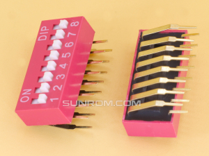 8 Way 2.54MM DIP switch Right Angle