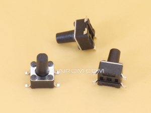 thumbnail image 2 of 5x SPST Tactile Momentary PCB Mount Switch Button – 0.4mm Height 2 of 4