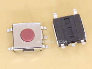 Tactile Switch SMD Red 6.5x6.5x2.5mm