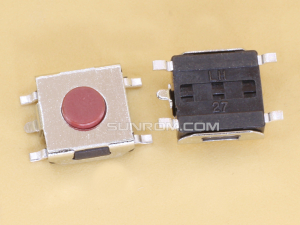 Tactile Switch SMD Red 6.5x6.5x2.7mm