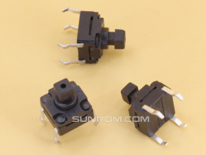 Tactile Switch 6x6x7.3mm TH 4P Square Head 2.4mm Waterproof IP67