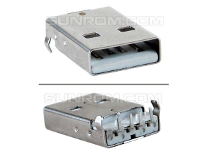 USB A-type Plug Male PCB R/A