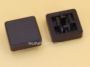 Black Cap S12 Square Stem 3.8mm for Switches 12x12x7.3mm