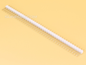 2.54mm 40x1 White Male Straight Header Strip Height 11mm