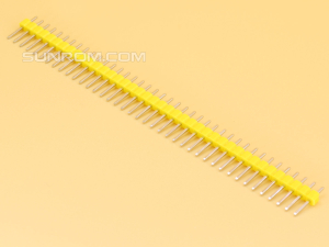2.54mm 40x1 Yellow Male Straight Header Strip Height 11mm