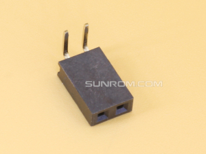 1x2 2.54mm Female Right Angle Single Row Header Strip