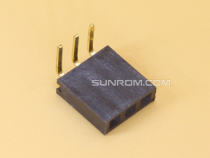 1x3 2.54mm Female Right Angle Single Row Header Strip