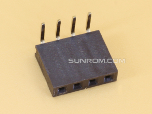 1x4 2.54mm Female Right Angle Single Row Header Strip
