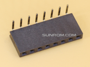 1x8 2.54mm Female Right Angle Single Row Header Strip