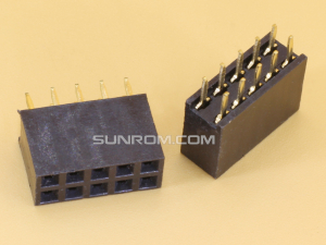 2x5 10P 2.54mm Female Straight Double Row Header Strip