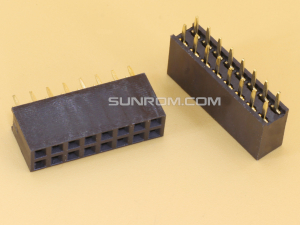 2x8 16P 2.54mm Female Straight Double Row Header Strip