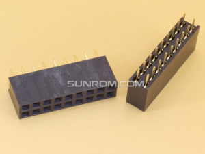 2x9 18P 2.54mm Female Straight Double Row Header Strip