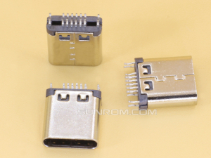 USB Type-C 16P Female Inline PCB 0.8mm