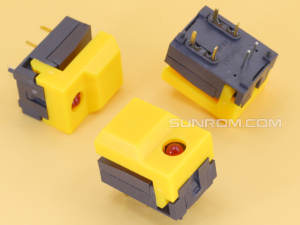 Key Switch 17x12.5mm Yellow with LED Light