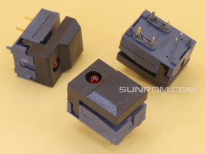 Key Switch 17x12.5mm Black with LED Light