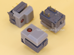 Key Switch 17x12.5mm Gray with LED Light