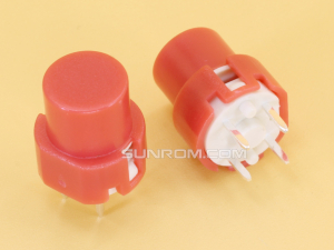 Tact Key Switch Round Red