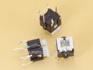 Switch 6x6x7.2mm Green LED Through Hole
