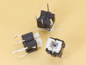 Switch 6x6x7.2mm Blue LED Through Hole