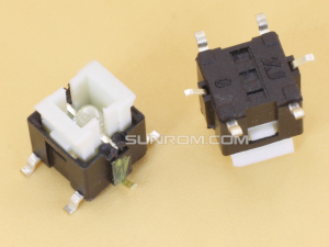 Switch 6x6x7.2mm Yellow LED SMD