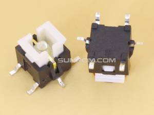 Switch 6x6x7.2mm Orange LED SMD