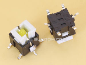 Switch 6x6x7.2mm White LED SMD