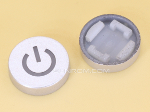 Power Silver Cap R10 for Switch 6x6x7.2H LED