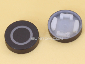 Circle Black Cap R10 for Switch 6x6x7.2H LED