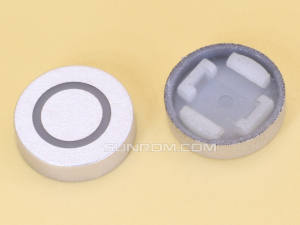 Circle Silver Cap R10 for Switch 6x6x7.2H LED