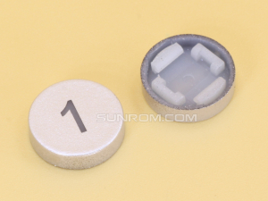 Number 1 Silver Cap R10 for Switch 6x6x7.2H LED