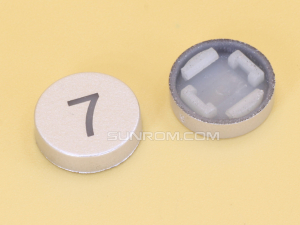 Number 7 Silver Cap R10 for Switch 6x6x7.2H LED