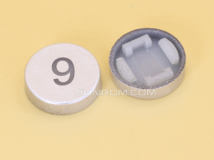 Number 9 Silver Cap R10 for Switch 6x6x7.2H LED