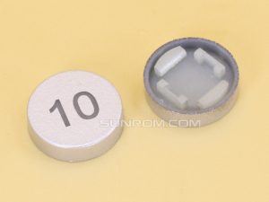 Number 10 Silver Cap R10 for Switch 6x6x7.2H LED