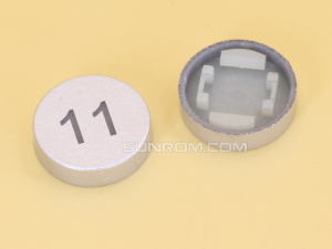 Number 11 Silver Cap R10 for Switch 6x6x7.2H LED