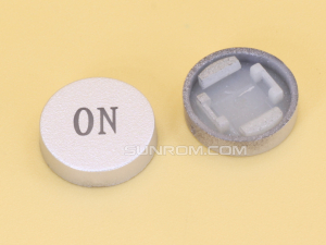 On Silver Cap R10 for Switch 6x6x7.2H LED