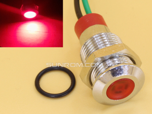 Red 10mm 3-6V DC Panel Mount Indicator LED with 15cm wire