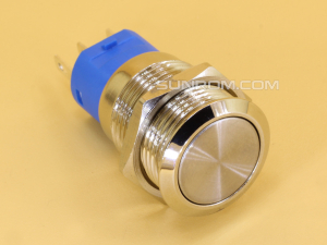 Metal Switch 16mm - Push to ON Momentary - IP65 - No light