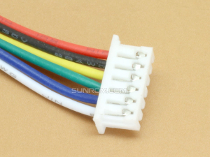 6 pin JST, 1.25mm, Teflon PTFE 28/7/36, One side Female 15cm wire