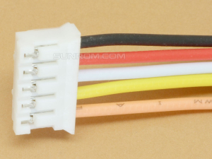 5 pin JST PH, 2mm, Teflon PTFE 24/7/32, One side Female 15cm wire