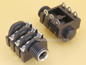 Headphone 6.35mm 1/4" 3 pin Stereo Audio Socket without Nut