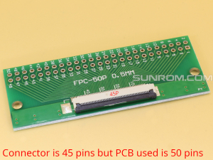 45P PCB with 0.5mm FFC Connector Soldered