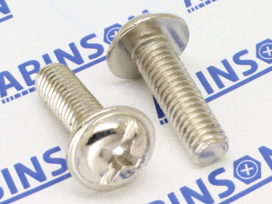 Washer Head M6 (6mm) x 20mm Phillips Steel MS Nickel Plated Screws