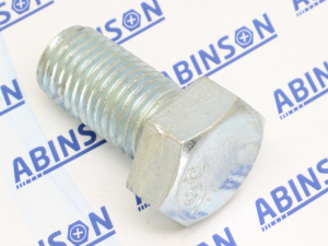 Hex Bolt M16 (16mm) x 30mm x 2mm Mild Steel MS Zinc Plated