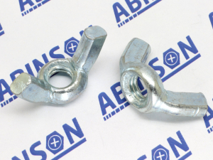 Wing Nut M6 (6mm) 1mm Pitch Mild Steel MS Zinc Plated