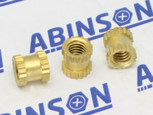 Brass Insert Nut 4mm x 6mm Length x 0.7mm Pitch
