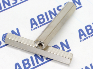 Hex Standoffs Spacers M3 (3mm) x 30mm x 0.5mm Threaded Female-Female Zinc Plated Brass