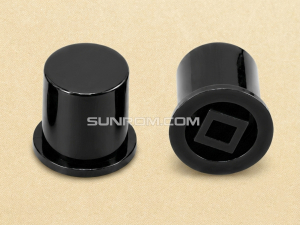 Black Cap R9 ID=3x2 for Push ON/OFF Switches