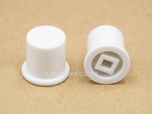 White Cap R9 ID=3x2 for Push ON/OFF Switches