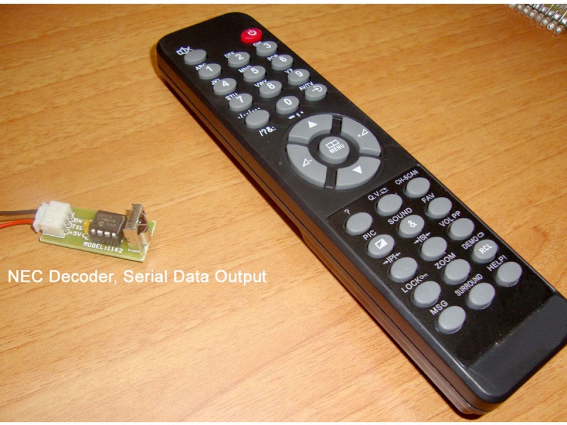 NEC format Remote + Serial Output Decoder [4053] Sunrom Electronics